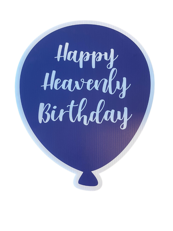 Happy Heavenly Birthday-Blue