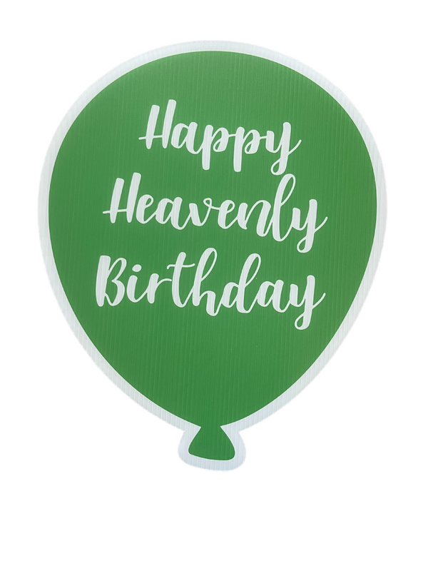Happy Heavenly Birthday Green