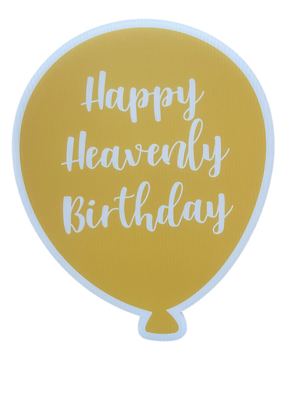 Happy Heavenly Birthday Yellow